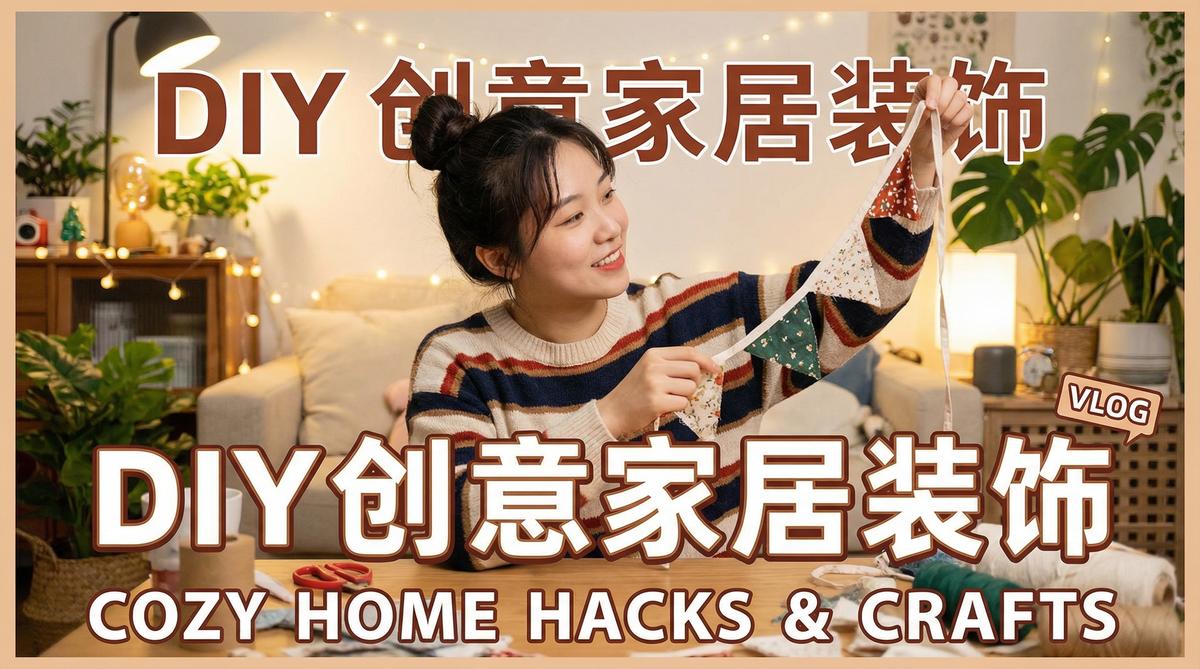 糖心Vlog DIY生活技能视频 - 创意家居装饰教程